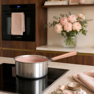 Casserole 20cm en acier inoxydable rose AGLAE