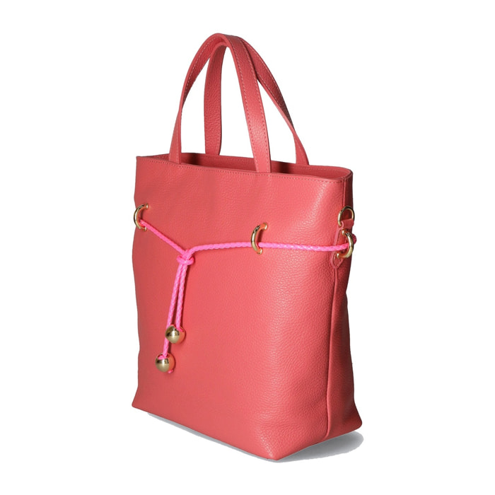 Borsa a mano da donna Made in Italy - Modello Lucilla - Vera pelle - 32.0 x 29.0 x 12.0 cm