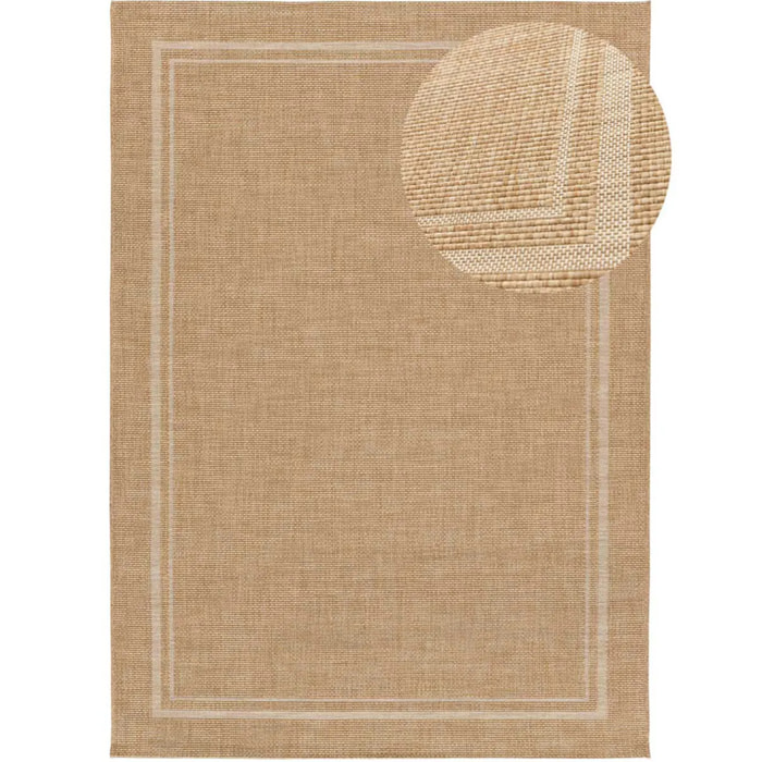GUINEA Alfombra de exterior efecto yute color beige, varias medidas disponibles.