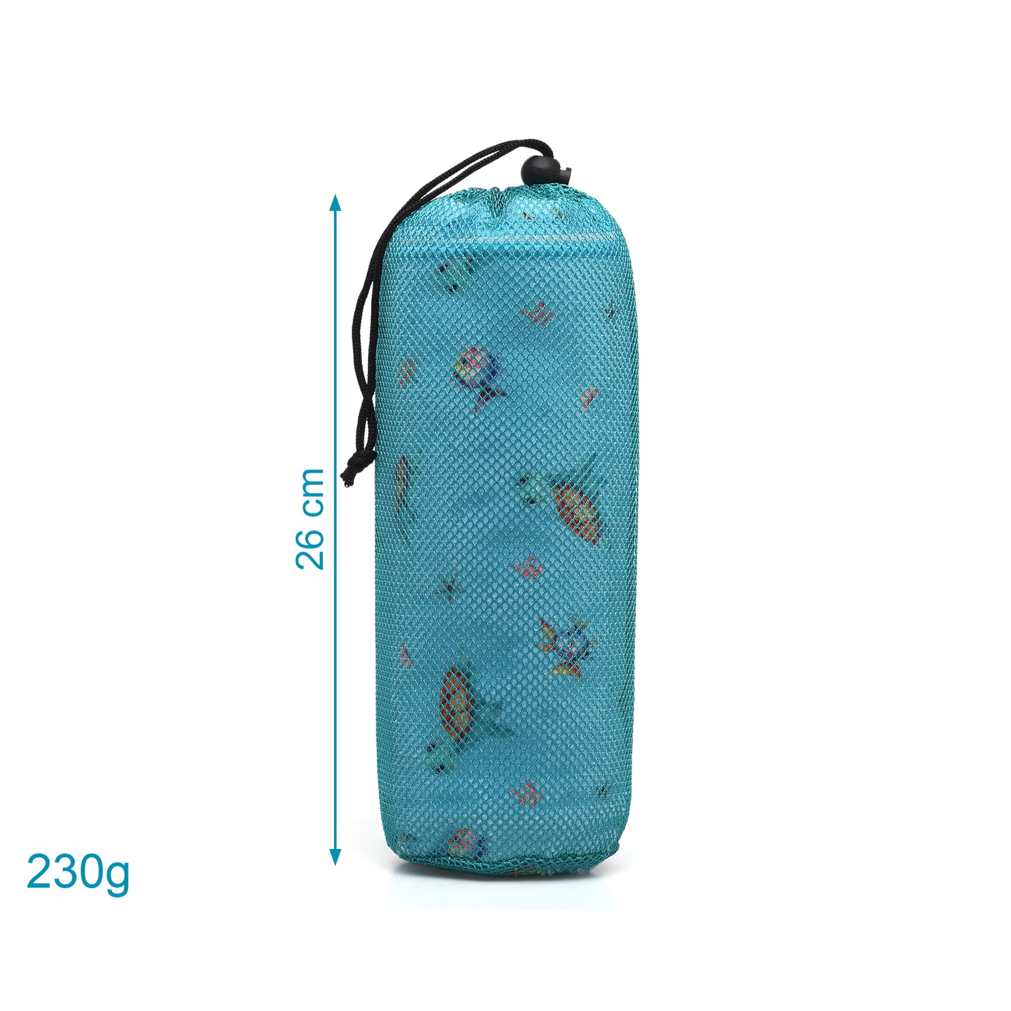 TOALLA PLAYA MICROFIBRA TORTUGAS AZUL