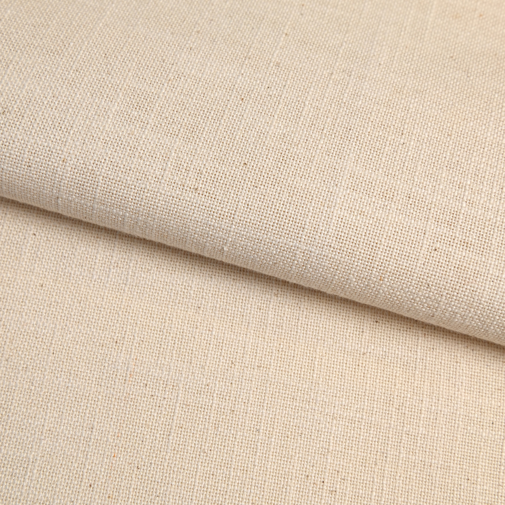 Torchon de cuisine en coton uni aspect tissé - Ecru