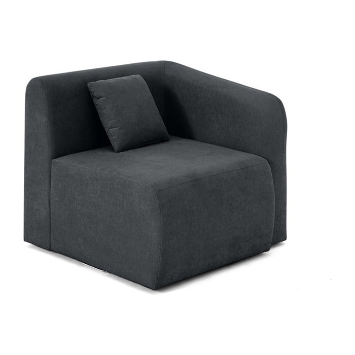 Ikare - module d'assise d'angle droit - en tissu - Gris