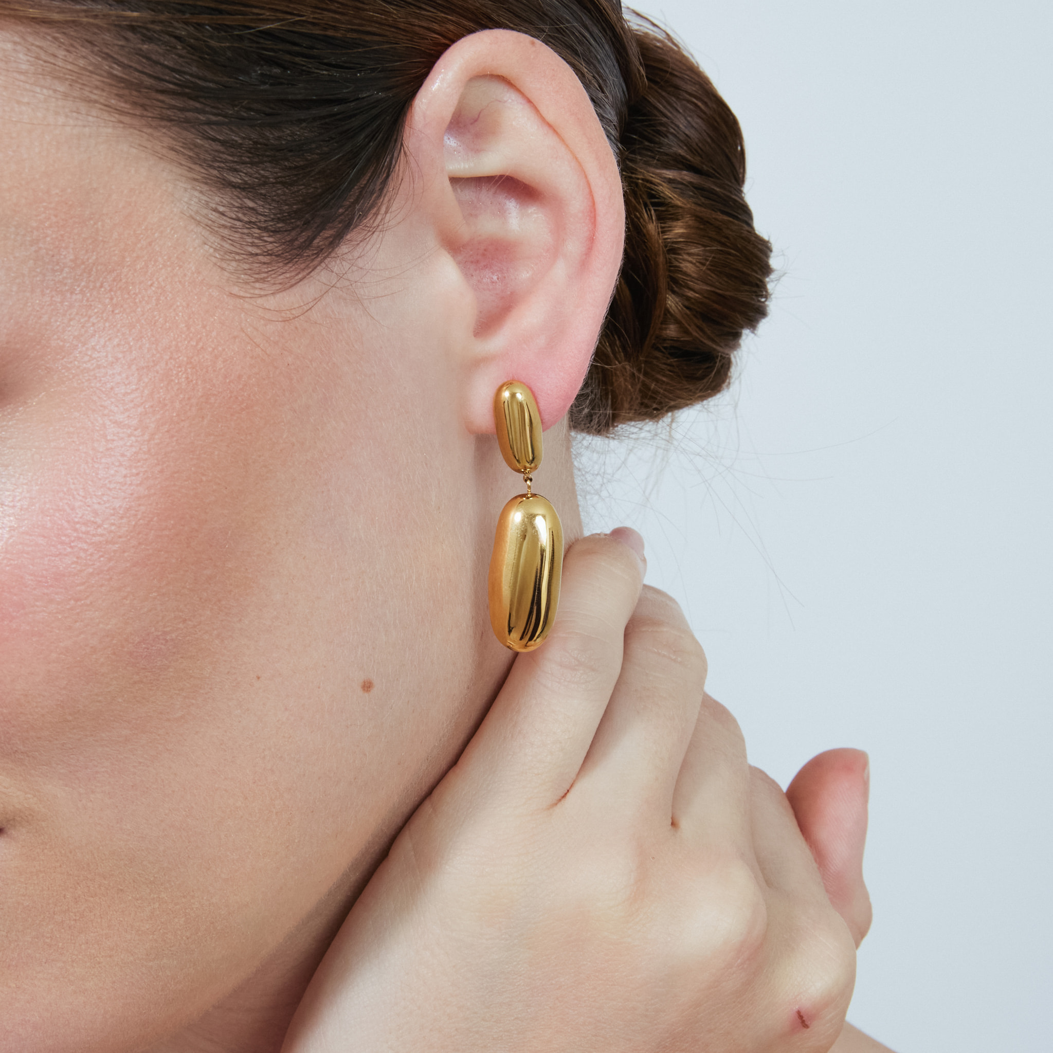 Pendientes Myshi acabado oro amarillo 18k
