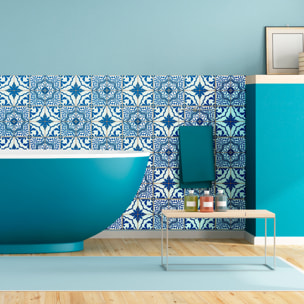 Stickers muraux - Sticker Mural Carrelage adhésif Cuisine Salle de Bain - 30 STICKERS CARRELAGES AZULEJOS JAVIER