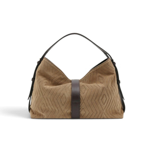 Borsa a Spalla Cheval Firenze Cloe Suede Taupe