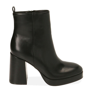 Ankle boots neri, tacco 9,5 cm