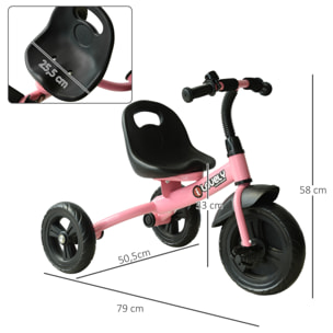 Triciclo para Niños con Timbre Rosa