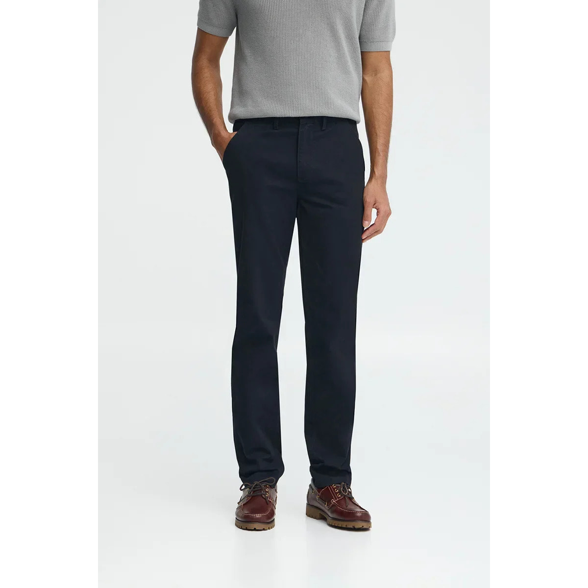 Pantaloni chino blu marino slim con logo Polo Club