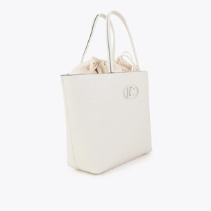 Shopper destrutturata con cuciture monogramma