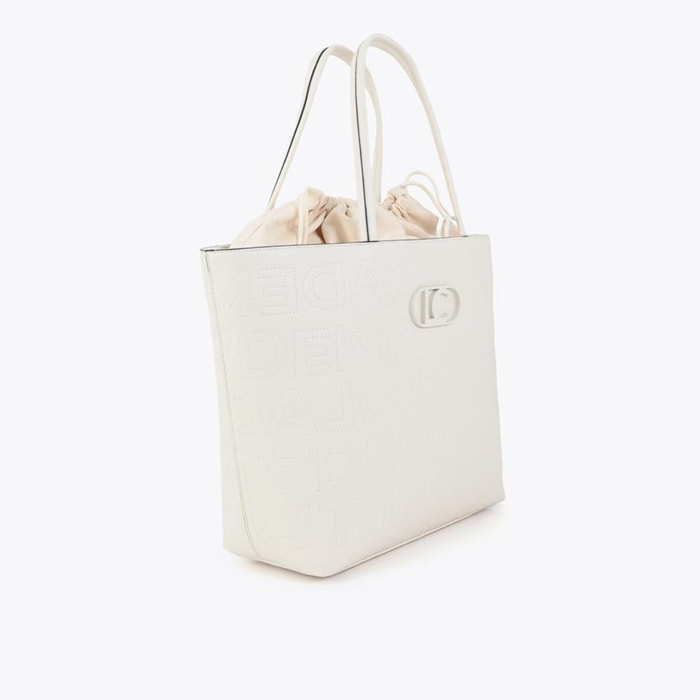 Shopper destrutturata con cuciture monogramma