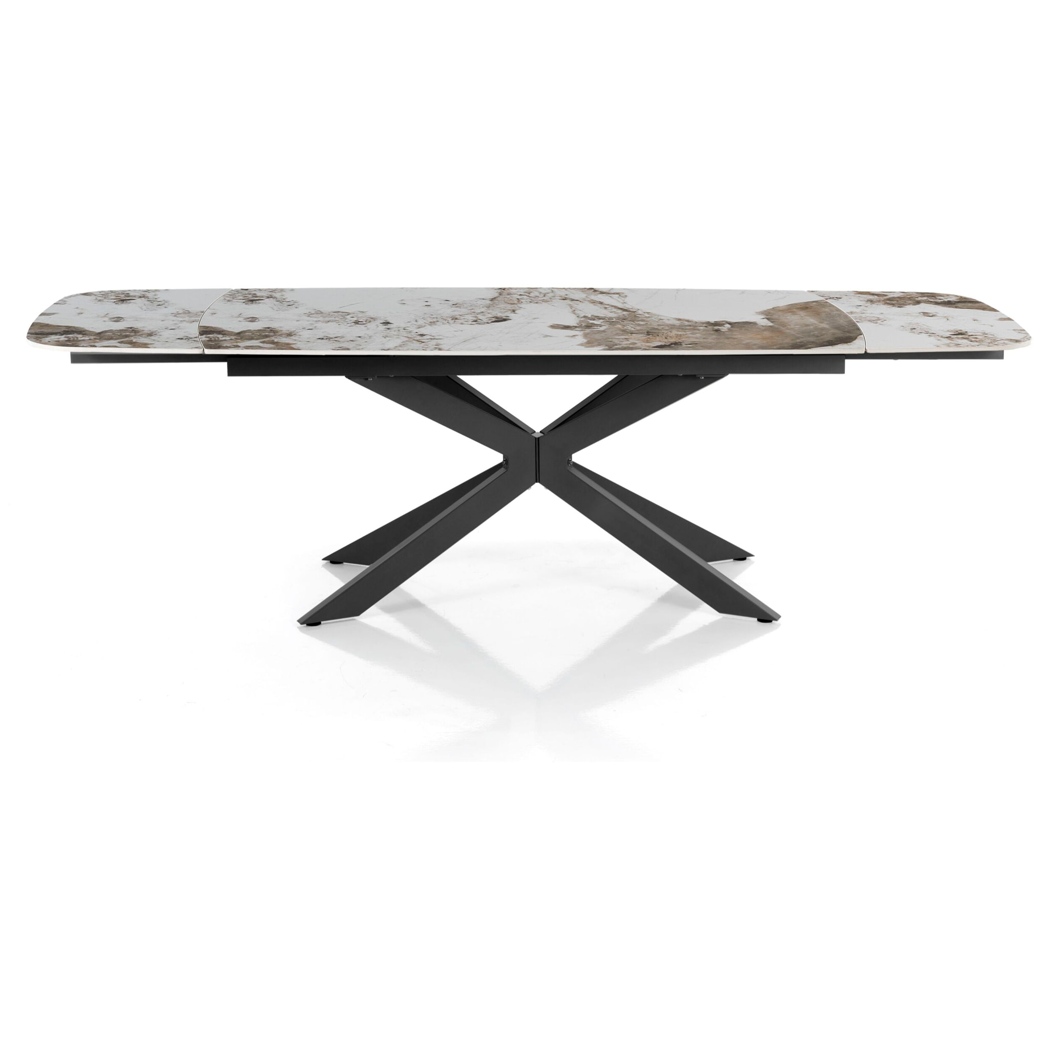 Tomasucci GEMY 160 ONICE MARBLE - Table ovale extensible NOIRE