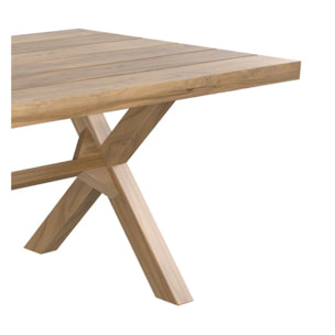 Ensemble table et 6 chaises de jardin en bois de teck - Suri
