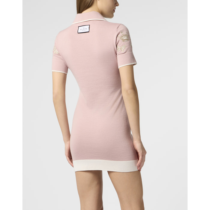 PHILIPP PLEIN Polo Mini Dress Butterfly Tattoo