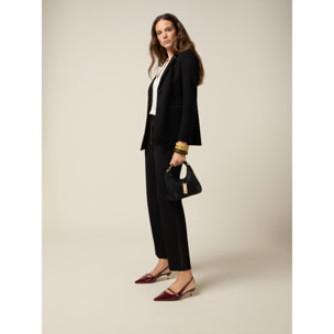 Oltre - Joggers in scuba con coulisse - Nero