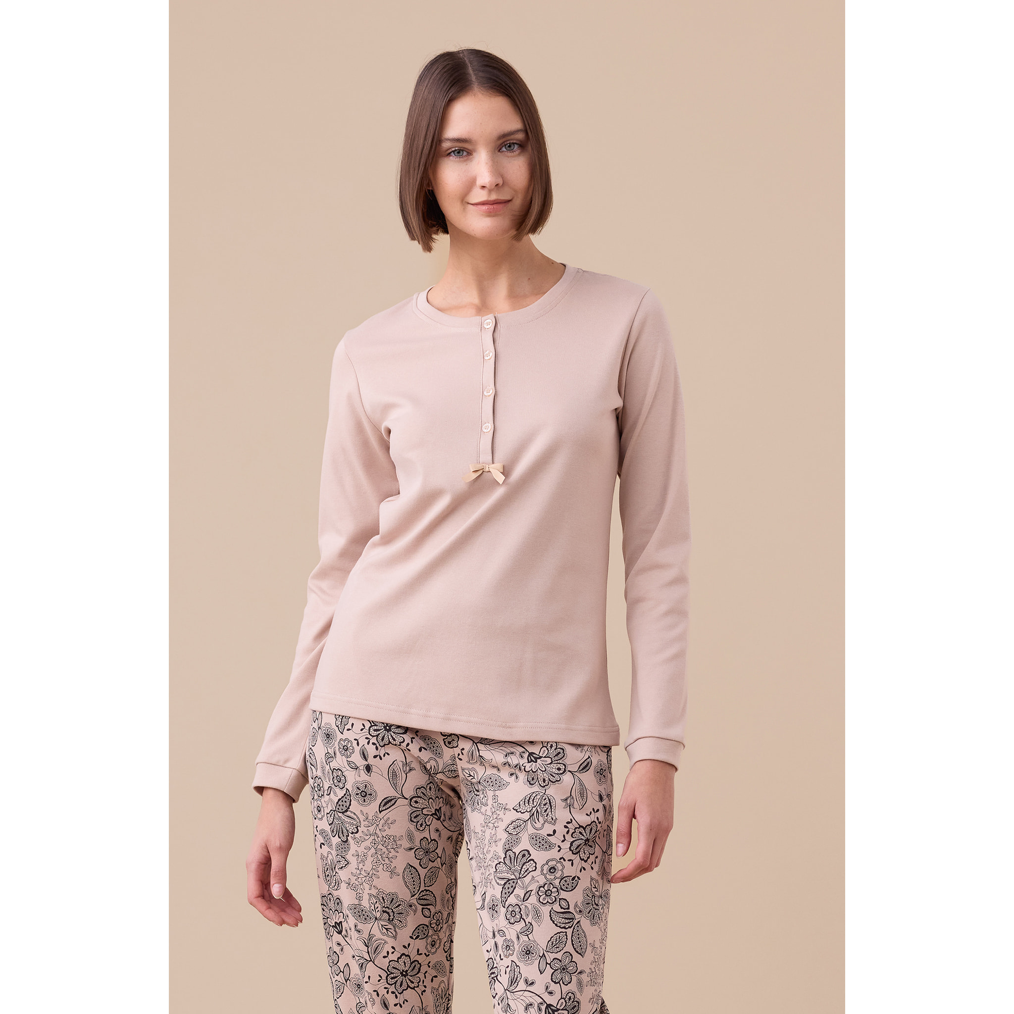 Pigiama donna invernale in caldo cotone articolo trim. Noidinotte