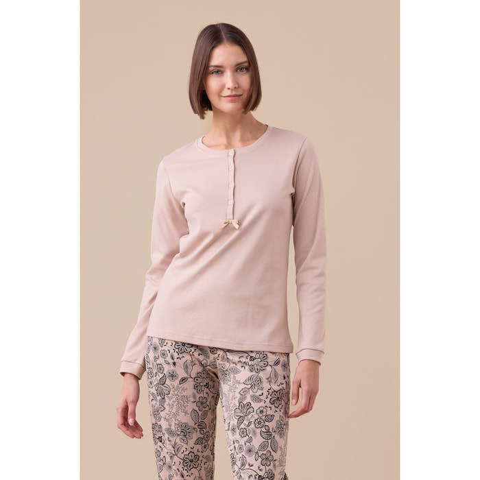 Pigiama donna invernale in caldo cotone articolo trim. Noidinotte