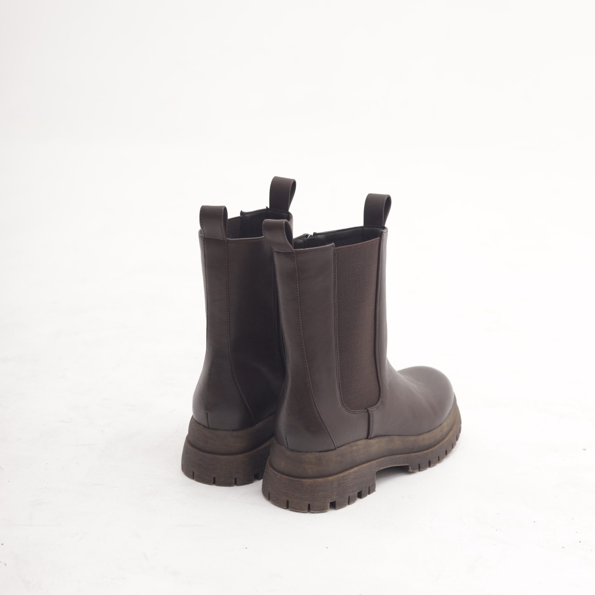 STIVALETTO ELASTICO E ZIP TESTA DI MORO