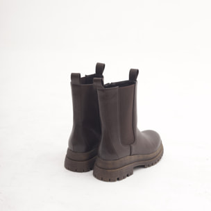 STIVALETTO ELASTICO E ZIP TESTA DI MORO