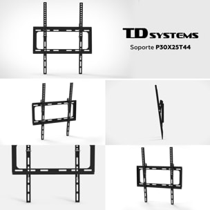 Soporte de TV pared inclinable de bajo perfil para pantallas de 20 a 40 pulgadas. VESA máximo de 400 x 400 mm - TD Systems P30X25T44