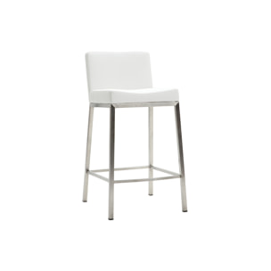 Tabourets design blanc H66 cm (lot de 2) EPSILON