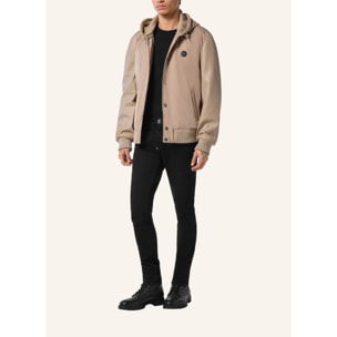 PHILIPP PLEIN Leather Bomber &AMP