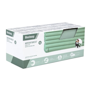 Bestway Matelas gonflable de trekking 2 places 203 x 142 x 15 cm avec gonfleur