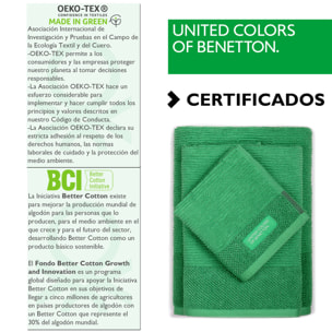 PACK DE 2 SET DE 3 TOALLAS DE BAÑO EN COLOR VERDE  Y BEIGE - BENETTON