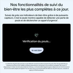 Montre connectée GOOGLE Pixel Watch 5 41mm Argent - Brume