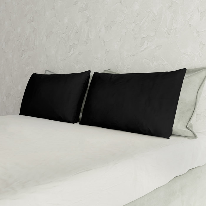 COPPIA FEDERE MAX COLOR, 100% Cotone, Made in Italy - NERO