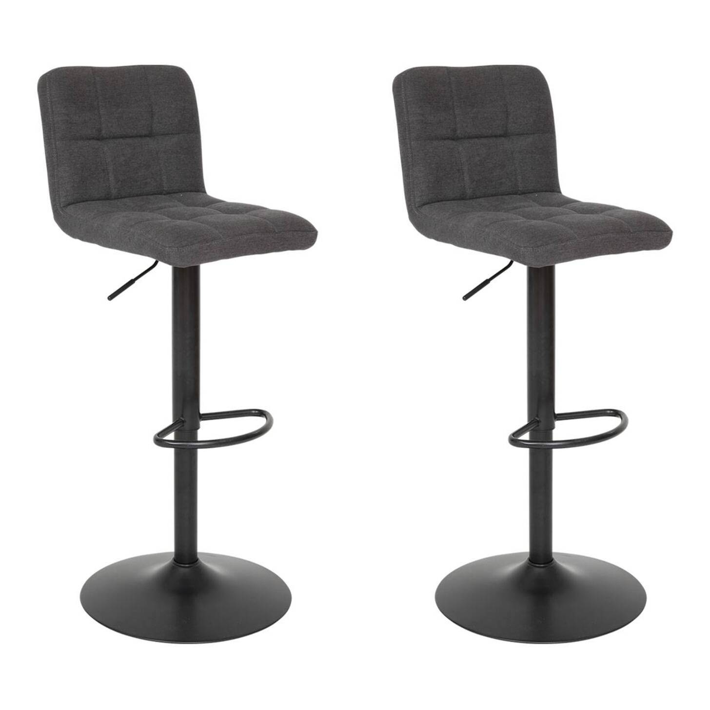 Lot de 2 tabourets de bar "Delek" gris 104x52x45cm