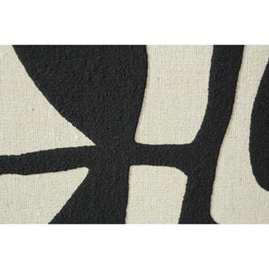Cuadro Linen lino impresión 3D beige-negro 93x63x4 cm