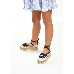 B&W Break&Walk - Sandali estivi in juta con zeppa per donna e bambina