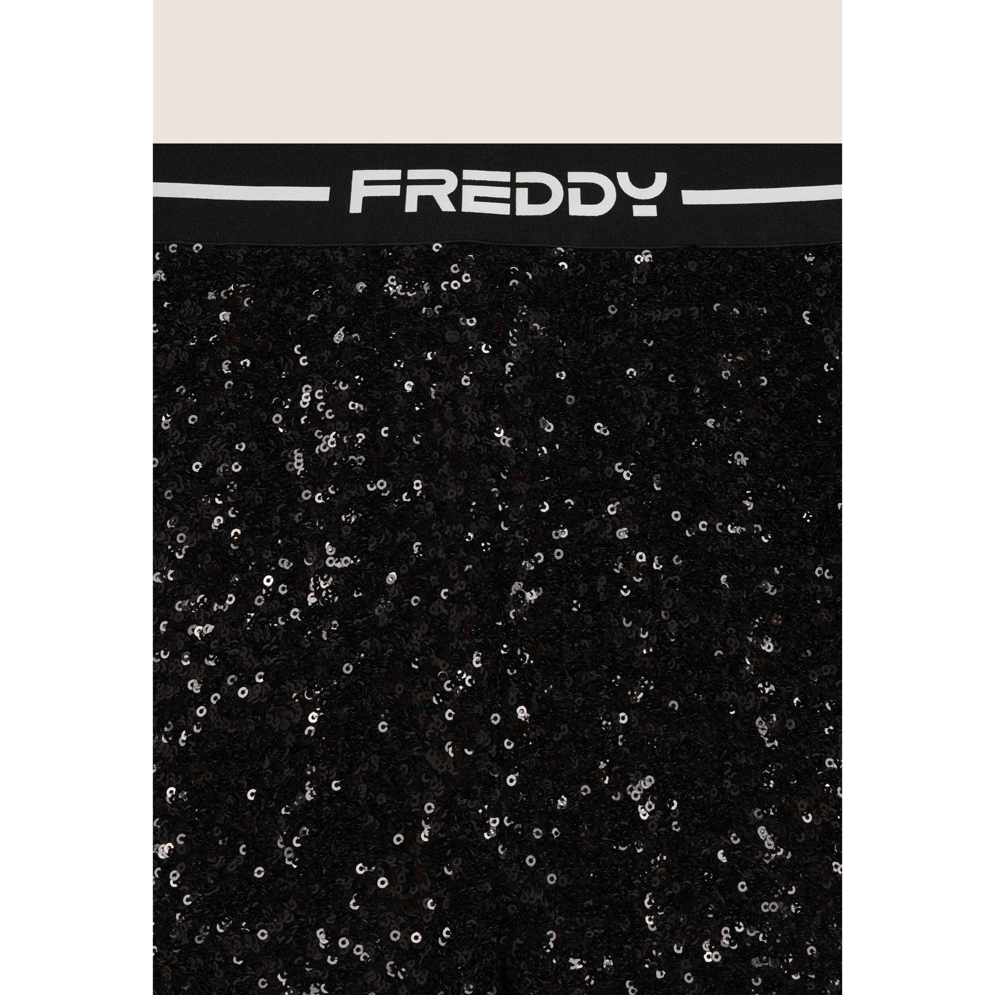 Shorts Junior in paillettes con elastico jacquard