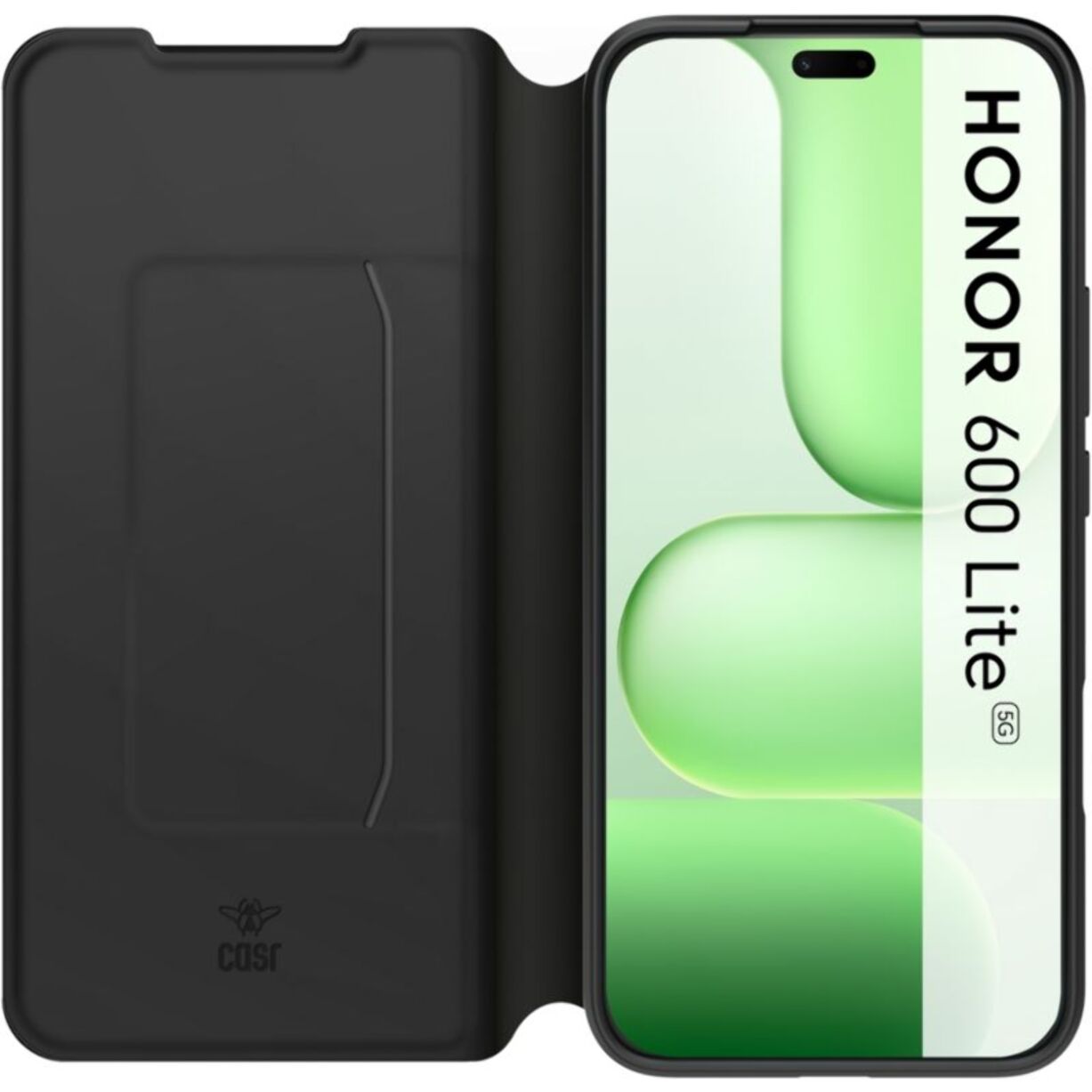 Etui avec cordon CASR HONOR 600 Lite Folio Noir + Dragonne