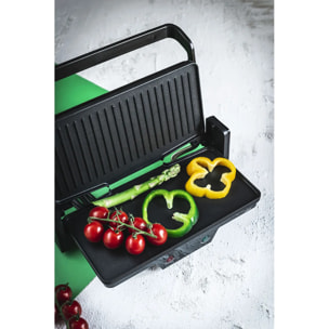 Parrilla eléctrica grill JATA GR266 con placas mixtas (27 x 14 cm) antiadherentes. 1000 W