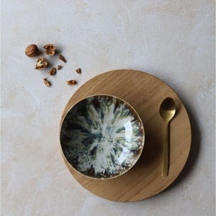 Lot de 6 assiettes creuses abstraites en porcelaine 21cm MAKA