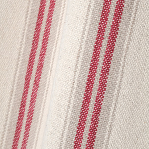 Rideau 100% Coton  - Effet tapissier d'antan - Rouge
