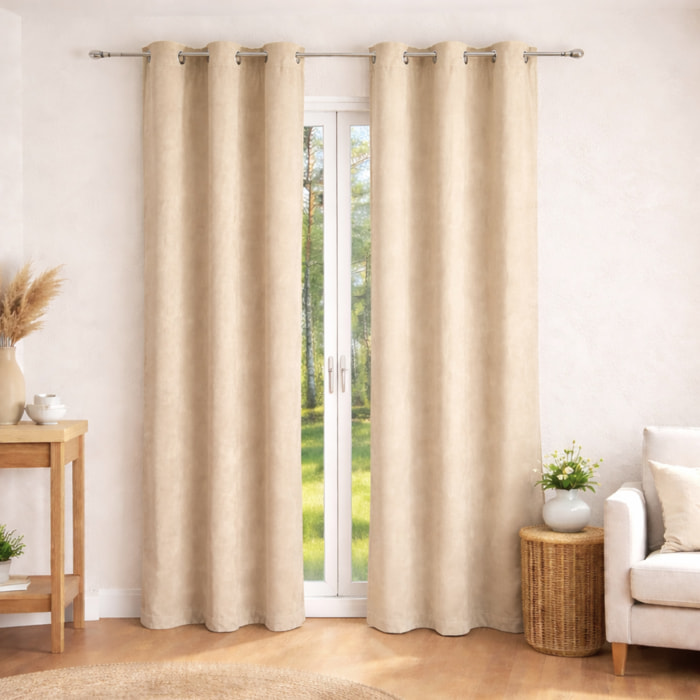 Rideau uni  - Effet daim - Lin
