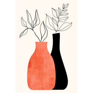 Tableau fleurs madame et monsieur déco Toile imprimée