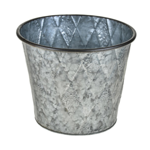 Cachepot In Latta. Diametro 31,5 Cm - Pezzi 1 - 31,5X25X31,5cm - Colore: Marrone  - Bianchi Dino - Espositori E Vasi Metallo