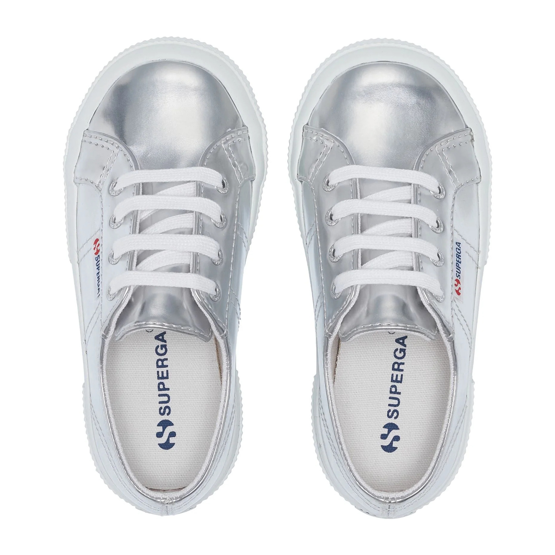 Le Superga Bambina Grigio 2750 KIDS MIRROR SYNTHETIC MATERIAL