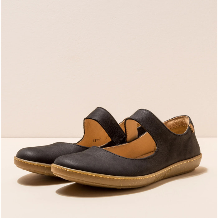 Bailarinas N5301 PLEASANT BLACK/ CORAL color Black