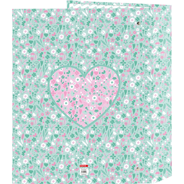 Carpeta f. 4 anillas 35mm lomo ancho safta "cuore"