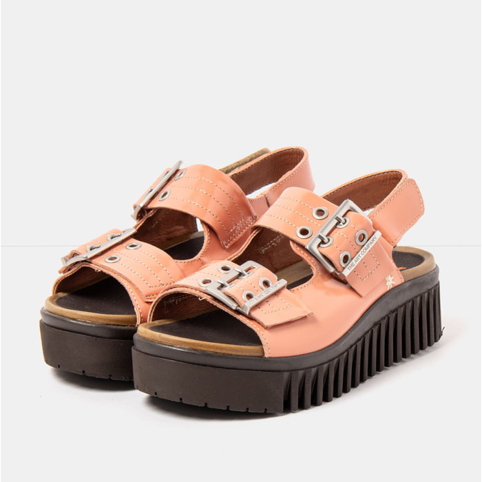 Sandalia de cuña 1579 NAPPA SHINNY FLAMINGO/BRIGHTON color Flamingo