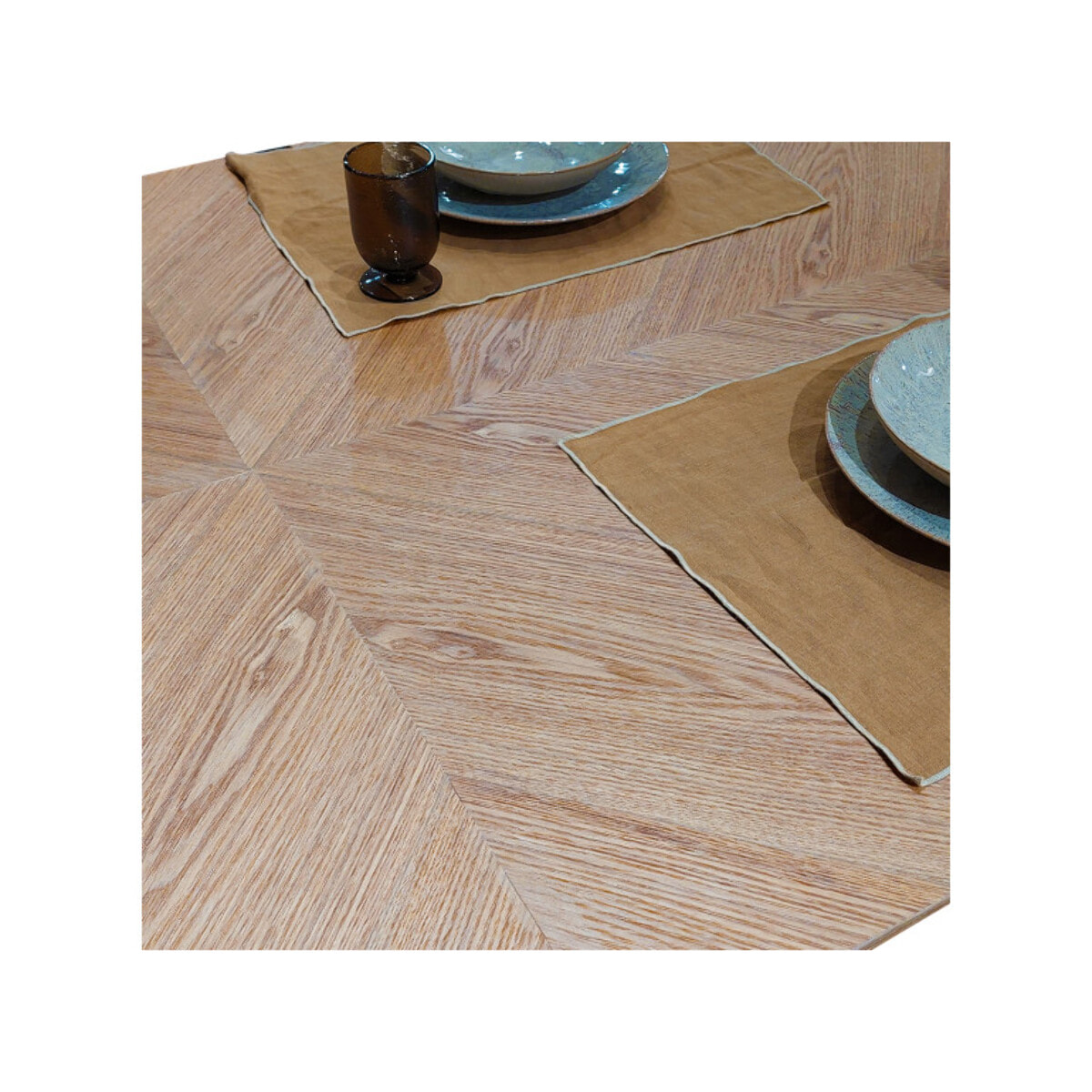 Table L. 200 cm en bois de frêne stratifié et pieds en métal - AGOSTA