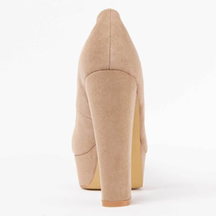 Zapato De Tacón - Beige - Altura: 13 Cm