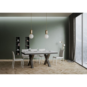 Mesa extensible 90x180/284 cm Traffic Evolution Fresno Blanco estructura Antracita