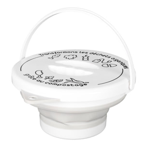 Seau A Compost Pliable Avec Anse Et Couvercle