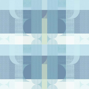 Nappe pur coton enduit 220 g/m² motif jacquard bleu vert Mille textures bleu
