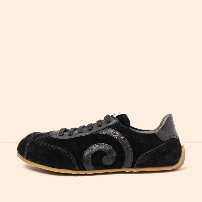 Zapatos N5934 MULTI LEATHER OSTRICH BLACK/ONDINA color Ostrich black